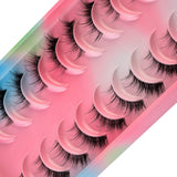 False Lashes Russian Strip Lashes Fluffy D Curl False Eyelashes Natural Lashes Strips Curl Fake Lashes Pack Volume Eye Lashes Multipack (AF43)