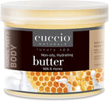 Cuccio Naturale Butter Blends - Ultra-Moisturizing - Renewing, Smoothing and Scented Cream - Deep Hydration for Dry Skin Repair - Natural Ingredients - Milk and Honey - 737 G Body Butter