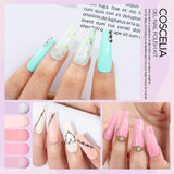 COSCELIA Gel Nail Polish Set,10 Colors Gel Polish Soak off LED U V Nail Gel Polish for Nails Pink Nude Green Solid Glitter Gel Lasting Shiny Color for Women Nail Salon DIY at Home 7Ml