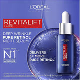 L'Oreal Paris Revitalift Laser X3 Pure Retinol Deep Wrinkle Night Serum Supersize 50Ml Online Only