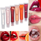 Roseflower 6Pcs Liquid Lip Gloss Set, Fruity Lip Oil Set, New Water Sensation Lip Oil Moisturizing Mirror Repairing Lip Gloss Lip Care, Lipgloss Moisturizing Lipsticks Crystal Jelly Lip Balm