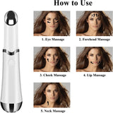 Eye Massager Wand - Chargeable Facial Massager - Eye Massager for Dark Circles, Eye Bags, Puffiness under Eyes