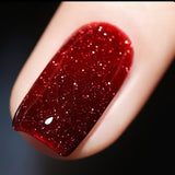 VERONNI Red Glitter Nail Polish Colorful Diamond Gel Nail Polish Sparkly Shiny Reflective Gel Nail Art Manicure Soak off UV LED Gel Polish Salon DIY（11）