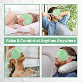 NEWGO Cooling Eye Mask Gel Eye Mask Reusable Cold Eye Mask for Puffy Eyes, Eye Ice Pack Eye Mask with Soft Plush Backing for Dark Circles, Migraine, Stress Relief - Green