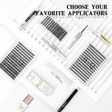 DIY Lash Extension Kit B02 Lash Cluster B&Q DIY Eyelash Extension Kit Individual Lashes Eyelash Clusters with Mascara Brush Eyelash Glue Remover Lash Applicators for DIY Eyelashes Extensions (Kit,B02)