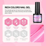 COSCELIA Gel Nail Polish Set,10 Colors Gel Polish Soak off LED U V Nail Gel Polish for Nails Pink Nude Green Solid Glitter Gel Lasting Shiny Color for Women Nail Salon DIY at Home 7Ml