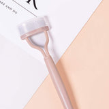 Eyelash Comb, 2 Pcs Arc Designed Eyelash Separator Mascara Applicator Eyebrow Brush Metal Teeth Eye Lash Tool with Comb Cover, Pink