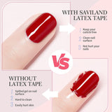 Saviland 2PCS Nail Latex Peel off with Tweezer, 30ML Latex Nail Polish Barrier Peel off - Easy to Use Latex Tape Peel off for Nails Cuticle Protector for Nail Painting Nail Art Tools Supplies