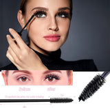 Russian Eyelashes Natural Look 5D Faux Mink Curl Lashes 10 Pairs Self-Adhesive Fluffy Long False Lashes, with 0.5 Inch X 10 Yards Eyelash Extension Tape, 10 Eyelash Brushes, 32 Pairs Eyeliner Stencils Stickers for Daily Use Parties Salons