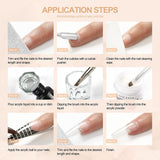 COSCELIA Acrylic Nail Kits Professional,White Pink Clear Acrylic Powder with Liquid Set,Nail Decoration Powder with Nail Rhinestone Nail Brush False Nail Tips for Manicure Builder