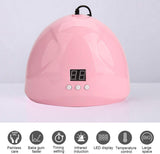 Mini 36W UV Light Nail Lamp, Portable 12 LED Nail Curing Lamp Nail Dryer with LED Display, Nail Art Tools with 30S/60S/90S Timer Setting for Manicure Gel Nail Polish Fingernail & Toenail Gel (Pink)