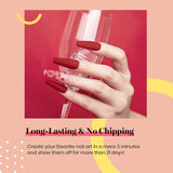 Beetles Gel Nail Polish, 1 Pcs 15Ml 0.51OZ Red Color Soak off U V LED Gel Polish Nail Art Design Manicure Salon DIY Salon Gel