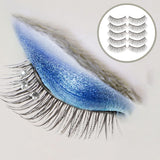 Lurrose Natural False Lashes 5 Pairs False Eyelashes Fluffy Eyelashes with Rhinestones Fake Lashes Natural Look Lashes Pestañas Postizas Naturales