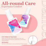 Modelones Dip Powder Nail Kit Starter, 4 Colors Nude Pink Bubble Bath Glitter Snow White Neutral Skin Dipping Powder Liquid Set with Base Top Coat Activator French Nail Art Manicure DIY Salon All-In-One Beginner Extension Kit