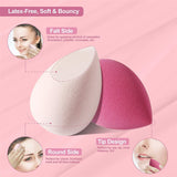 8Pcs Makeup Sponges Blender with Eyebrow Tweezer, Reusable Beauty Blender Foundation Sponge, Non-Latex, Soft Beauty Blender for Cream, Powder and Liquid (Pink Series)