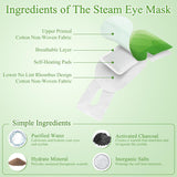 FRSHMORN Steam Eye Mask, Moist Heat Warm Compress for Eyes Self Heating Disposable Heated Eye Mask, Portable and Comfortable Sleep Mask, Relax at Home Office Travel (Green Tea, 16Packs)