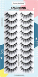 Happy Heartbeat 3D False Lashes Wispy Natural - Faux Mink Lashes Cat-Eye Handmade Luxurious Soft Fluffy Dramatic False Eyelashes 10 Pairs (H4)