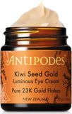 Antipodes Kiwi Seed Gold Anti-Aging Eye Cream – Brighten Skin & Address Dark Circles, Eye Bags & Fine Lines – with Vitamin C Eye Cream Ingredient Kiwi Seed Oil – Dry Skin – 30 Ml