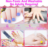 Nail Art Studio Set for Girls Kids Nail Polish Kit Girls Nail Salon Games - Girls Birthday Presents