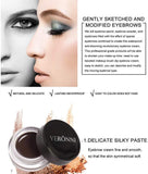 VERONNI Eyebrow Cream,Brow Color Long Lasting Waterproof Eyebrow Pomade Gel,Eyebrows Enhancers Smooth Eye Brow Makeup 0.75Oz（#01 Dark Brown)）