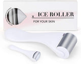 Ice Roller for Face and Eye 2 Pcs,Face Roller Skin Care for Puffiness,Migraine,Pain Relief,Eye Roller for Puffy Eyes Dark Circles,Stainless Steel Facial Roller (White)