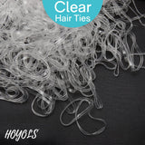 Clear Elastic Hair Bands, 2500 Small Rubber Bands Braids for Girls Kids Women Non-Slip Tiny Soft Hair Ties Braiding Hair Accessories Value Pack Hoyols