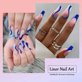 Vnicesli Gel Polish Nail Art Gel Liner, Royal Blue Colors Gel Paint for Nails Art Painted Gel Nail Polish Pen Line Art Gel Nail Art Painting Gel DIY Manicure Tools Soak off Drawing Nail Gel for Line