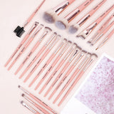 MAANGE Makeup Brush Set 23 Pcs Makeup Brushes Premium Synthetic Make up Brushes Professional Face Powder Blush Pointed Eyeshadow Blending Brush Kit, Graduation Gift (Champagne)