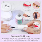 Saviland Nail Tips and Glue Gel Kit- Nail Extension Kit with 500PCS Long Coffin Nails Tips and 15ML 4-In-1 Nail Glue Gel, Nail Tips Acrylic Nail Kit with U V LED Nail Lamp for Nail Art DIY Salon at Home Gift for Women