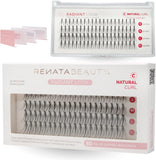 Renata Beauty 10D RADIANT Look [C Curl] Individual False Lashes – 80-Pack 10-13Mm Lash Clusters – DIY Individual Flare Lashes Multipack for Radiant Eye Effect – Natural Appearance Faux Eyelash