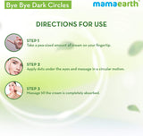 Mamaearth Bye Bye Dark Circles, under Eye Cream for Dark Circles, with Cucumber & Peptides - 20Ml