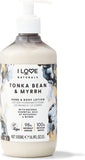 I Love Naturals Tonka Bean & Myrrh Hand & Body Lotion, Essential Oils of Patchouli & Myrrh, Crafted with Ingredients Such as Shea Butter, 100% Recycled Bottle & Vegan-Friendly - 500Ml