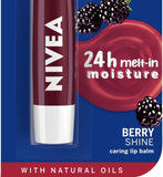 Nivea Lip Care Fruity Shine, Blackberry, 4.8G