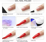 Coscelia Gel Nail Polish Kit with Nail Drill Machine 10 Pcs Gel Nail Polishes 36W LED+UV Nail Dryer Lamp Gel Polish Set Base Coat Top Coat with Manicure Tools Starter Kit Complete