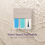 Pluchke Water-Base Vegan Nail Polish 3Pcs in Set – Halal-Friendly Glossy Nail Polish – Air&Water Permeability Low-Odor Vegan Cruelty-Free (Maehwa, 0.51 Fl Oz), (Nude Color)