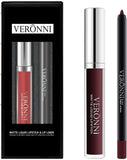 VERONNI Pink Matte Lipstick and Lip Liner Set Waterproof Long Lasting Lip Stains Matte Pink Lip Gloss Kit with Lip Pencil Kit(#05) (Pink)