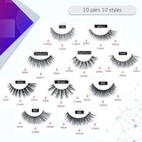 5D Magnetic Eyelash with Eyeliner,Upgraded Magnetic Eyeliner and Eyelashes Kit, False Lashes with Tweezers, Thick Curly Lashes with Waterproof Texture, Easy to Wear and Reusable (10 Pairs with 2 Eeyeliners)