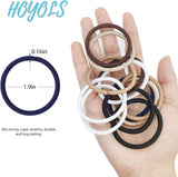 HOYOLS No Metal Hair Elastics Bands, Assorted Sport Daily Color Ponytail Holder No Snag Hair Ties for Girls Women Thick Hair 4Mm, Hair Accessories - 6 Colors 60 Count (Sport)