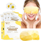 FRSHMORN Steam Eye Mask, Moist Heat Warm Compress for Eyes Self Heating Disposable Heated Eye Mask, Portable and Comfortable Sleep Mask, Relax at Home Office Travel (Chamomile, 16Packs)