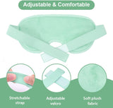 NEWGO Cooling Eye Mask Gel Eye Mask Reusable Cold Eye Mask for Puffy Eyes, Eye Ice Pack Eye Mask with Soft Plush Backing for Dark Circles, Migraine, Stress Relief - Green