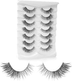 Onlyall Lashes Natural Look False Eyelashes Gradient Volume Lashes Soft Eye Lashes Fluffy False Lashes 14MM A18