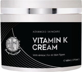 Vitamin K Cream- Moisturizing Bruise Healing Formula. Dark Spot Corrector for Bruising, Spider Veins & Broken Capillaries. Reduces under Eye Dark Circles, Fine Lines, Puffiness, & Wrinkles.