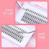 Premade Fans Eyelash Extensions 20 Roots C Curl 0.10Mm Mix Individual Cluster False Lashes | 8, 10, 12, 14Mm Length | DIY Natural Synthetic Faux for That Authentic Eyelash Extensions Look (80PCS)