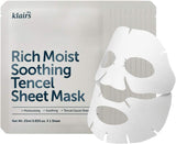 KLAIRS Rich Moist Soothing Tencel Sheet Mask, 1Ea/ 25Ml, 0.03 Kg Pack of 1