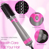 Hot Air Brush, AU PLUG Blow Dryer, 6IN1 Hair Dryer Brush Styling Tools Salon Negative Ionic Electric Hair Straightener＆Curly Hair Comb,Detachable Hot Hair Brush