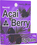 Healthy Care All Natural Acai Lip Balm | Soothes Dry and Chapped Lips Naturally