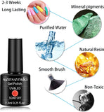 Senvenski Blossom Blooming Gel Nail Polish Clear for Spreading Effect Art 7.5Ml X2 Soak off UV LED Marble Floral Print Nail Art Design Manicure Kit Varnish DIY Home Salon (YR2-001)