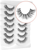 Onlyall Natural Eyelashes Mink False Eyelashes Natural Wispy Lashes Soft Clear Band Lashes Fluffy False Lashes 14MM A11