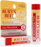 Burt'S Bees 100% Natural All-Weather SPF15 Moisturizing Lip Balm, Water Resistant - 1 Tube