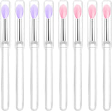 FYY Silicone Lip Brushes, 8 PCS Makeup Beauty Lipstick Brushes with Cap Lip Applicator Brushes for Lipstick Lip Gloss Lip Mask Eyeshadow